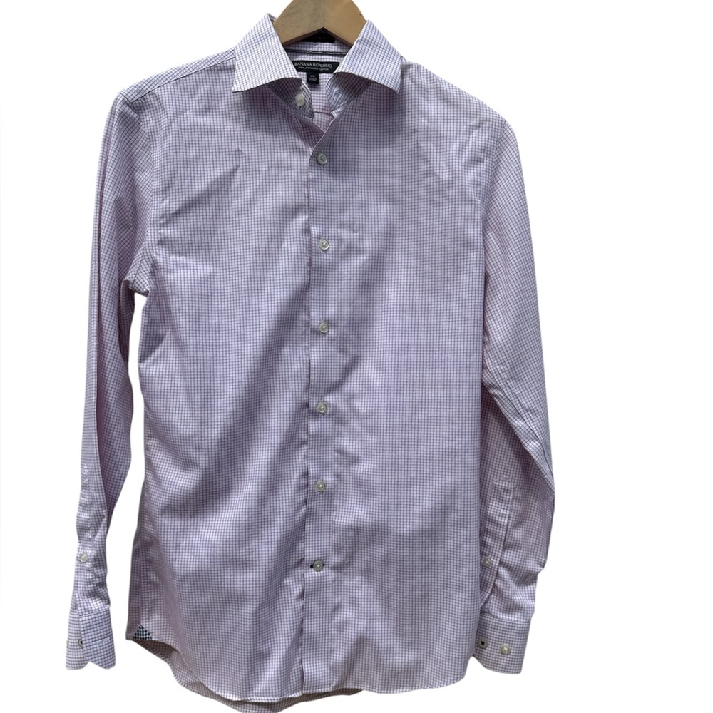 Banana Republic Red Checkered Dress Shirt